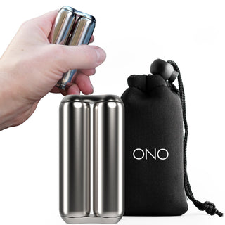 ONO Roller - Handheld Fidget Toy for Adults | Help Relieve Stress, Anxiety, Tension | Promotes Focus, Clarity | Compact, Portable Design (Black, Junior Size - ABS Plastic)