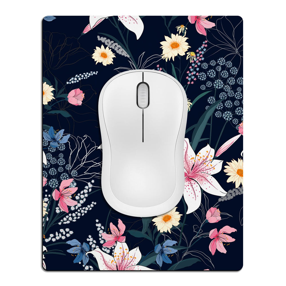 Small Mouse Pad 3 Pack, Mini Mouse Pads for Wireless Mouse and Laptop Computer, Portable Mousepad with Non-Slip Rubber Base & Waterproof Surface - Black -5.5 x 7 in