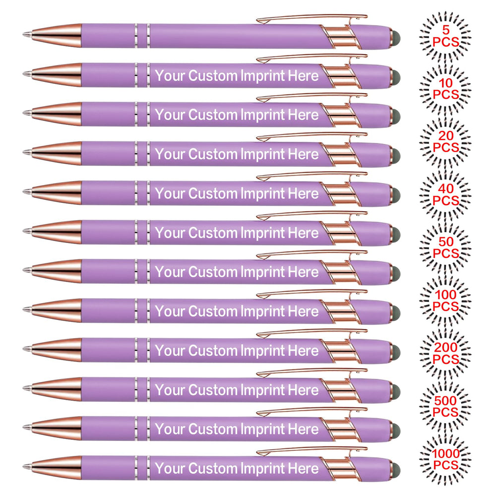 Bulk Custom Pens Personalized, Customized Pens with Name/Logo Printing Perfect for Business, Birthday, Wedding, Graduation Gifts & Party Events 5 to 2000 Pieces Pack Ballpoint Pens