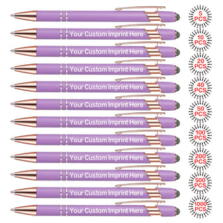 Bulk Custom Pens Personalized, Customized Pens with Name/Logo Printing Perfect for Business, Birthday, Wedding, Graduation Gifts & Party Events 5 to 2000 Pieces Pack Ballpoint Pens
