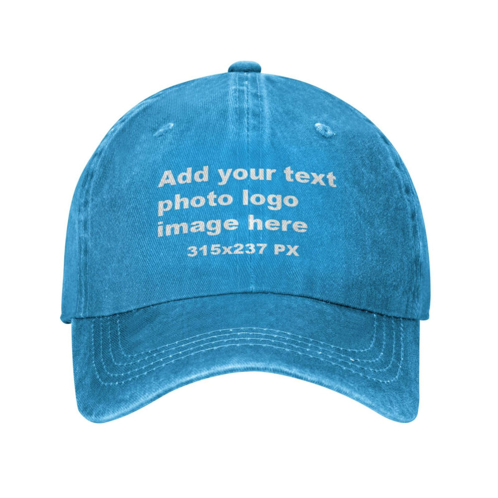 Custom Baseball Hats for Men & Women - Add Text/Photo/Logo - Adjustable Breathable Outdoor Hat, Sports & Casual- Bulk Supply