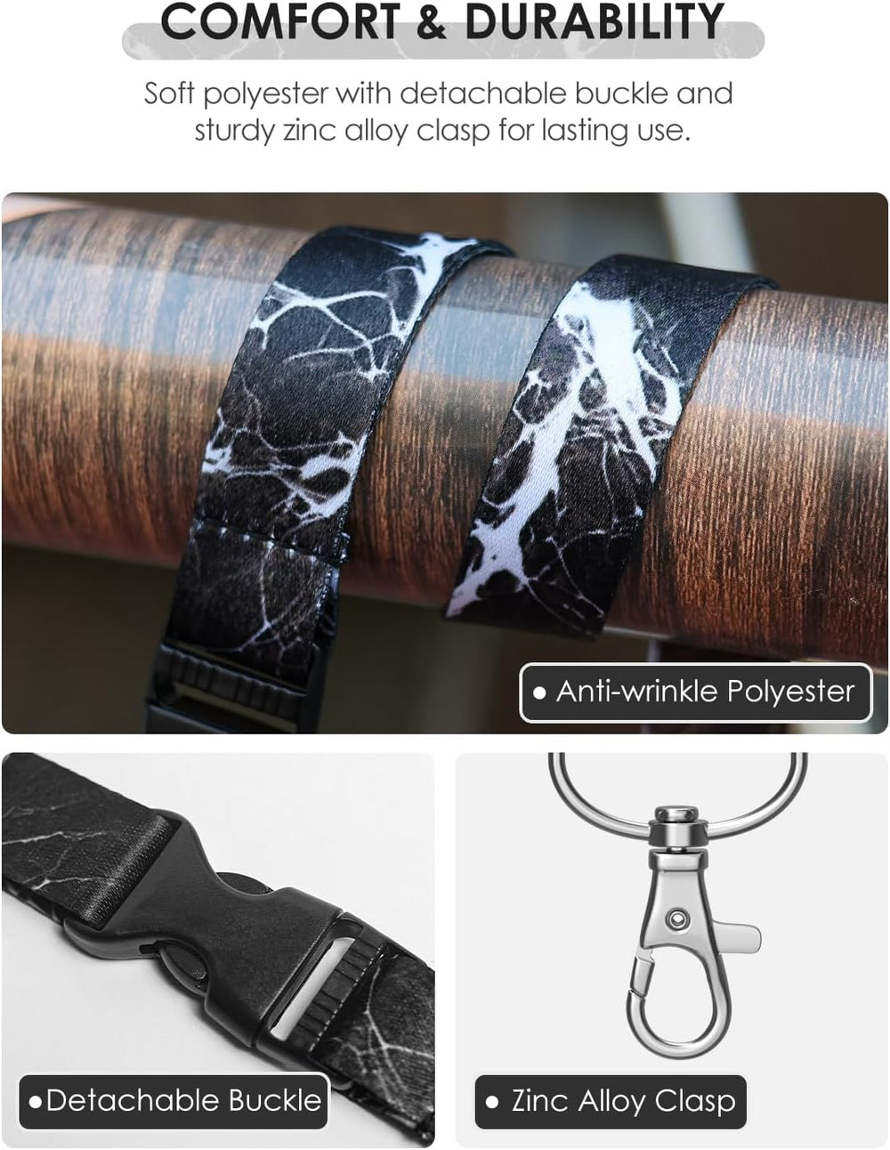 Avorast 5 Pack Cruise Lanyard for Ship Cards with Marble Pattern Cute Cruise Ship Lanyards with Waterproof ID Badge Holders for Keys, Cards Cruise Essentials for All Cruise Ships 2026, Mixed