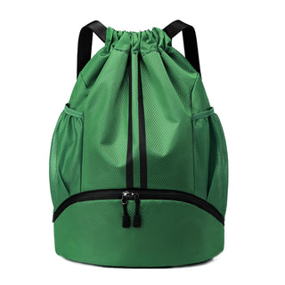 JELUTAR Drawstring Backpack Gym Bag with Shoes Compartment for Soccer, Basketball, Swim, Water-Resistant String Backpack Beach Cinch for Women Men