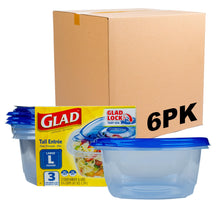 Glad GladWare Medium Rectangle Food Storage Containers with Lids, BPA Free Plastic for Soups Salads and Meal Prep, Airtight Leak Resistant, Microwave Dishwasher Freezer Safe, 24 Oz, 5 Count