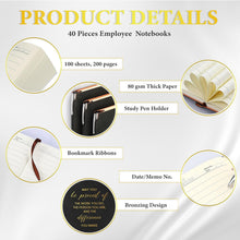 Colarr 40 Pcs Appreciation Gifts Bulk Inspirational PU Leather Notebook Journal & Pen Set Thank You Gifts for Staff, Employees, Coworkers, Nurses(Black,May You)