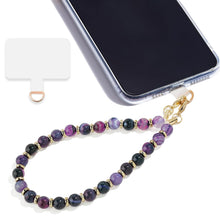 Marble Beaded Phone Wrist Strap,Detachable Phone Bracelet Strap with Tether Tab,Hands-Free Wristlet Strap (Rose Quartz)
