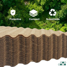 Paper Bubble Wrap Sheets for Packing 15" x 12” x 50 FT Bubble Wrap for Moving,Packing,Shipping, Recyclable Packing Paper for Glass,Dishes, Biodegradable Cushioning Wrap with 24 Fragile Stickers