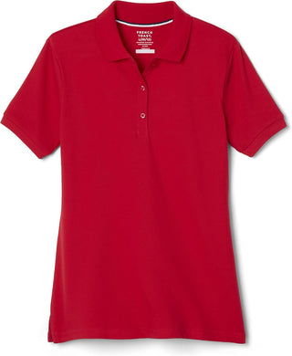 French Toast Women's Juniors' Short Sleeve Stretch Pique Polo Shirt