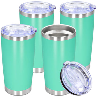 20oz Tumbler Stainless Steel Tumbler Cup with Lid Vacuum Insulated Double Wall Travel Mug, Durable Powder Coated Travel Coffee Tumbler Mug for Hot & Cold Drinks, Purple,1 Pack