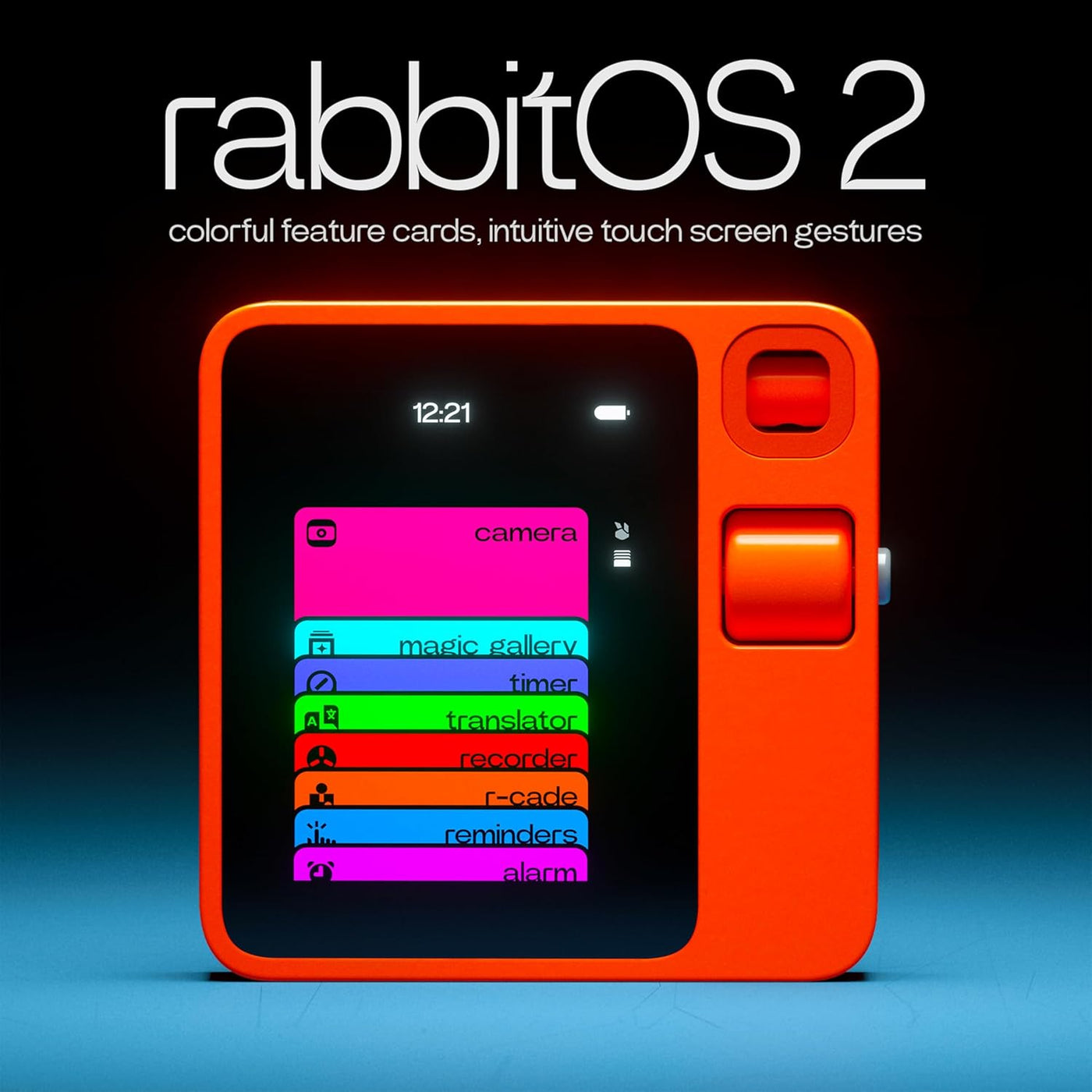Rabbit r1 AI Voice-Activated Gadget with New and Improved AI Note Taker — No Subscription Fees — Vibe Coding and OpenClaw on Device, Voice Recorder, Unlimited Transcriptions and Meeting Summaries