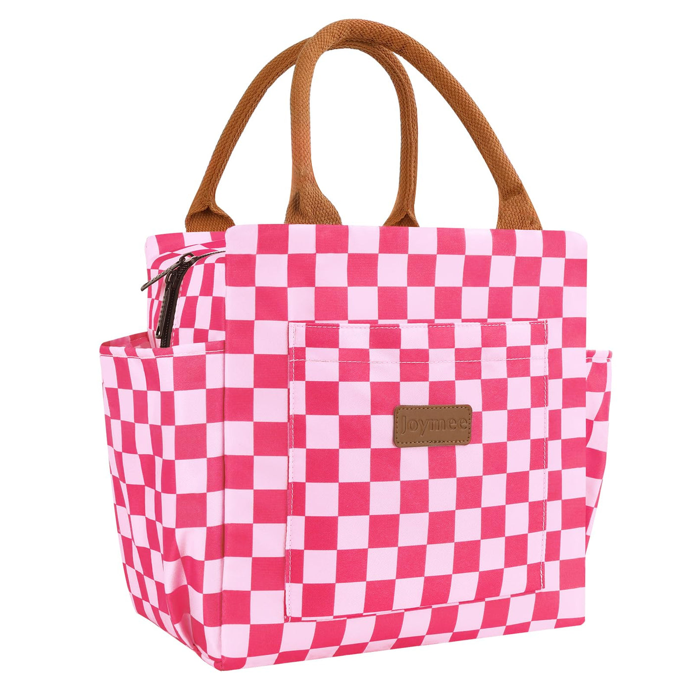 Joymee Lunch Bag Women, Reusable Leakproof Insulated Lunch Box- Purple | Large Capacity, Bottle Holder & Side Pockets, Leakproof Insulated Design, for Work, Travel, Picnic, for Adult