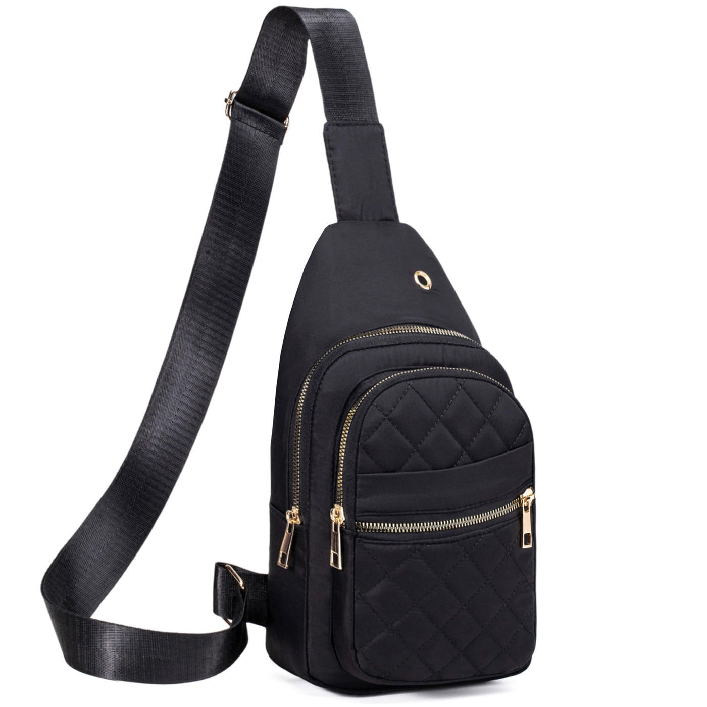 Banelu Small Sling Backpack Crossbody Bags for Women Men, Small Sling Bag Cross Body Bag Fanny Packs Crossbody Purses - Black