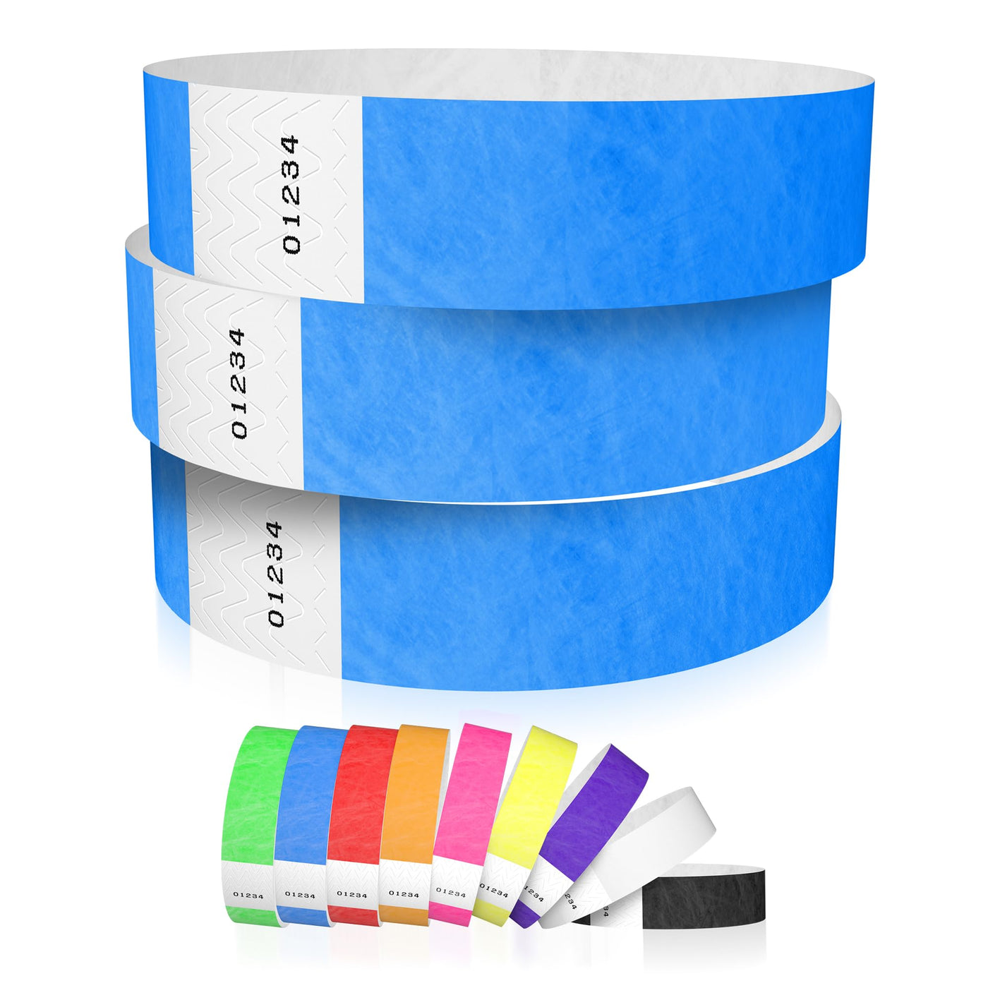 600 WristCo Tyvek Wristbands for Events, 6-Color Variety Pack – Tamper-Proof Design Prevents Reuse – Premium-Grade Bracelets for Hospital & Medical ID, Party, VIP Identification