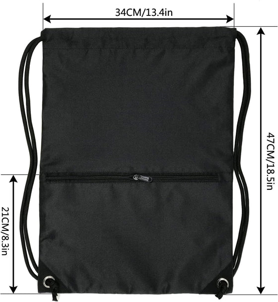 HOLYLUCK Drawstring Backpack Bag Sport Gym Sackpack - hover image