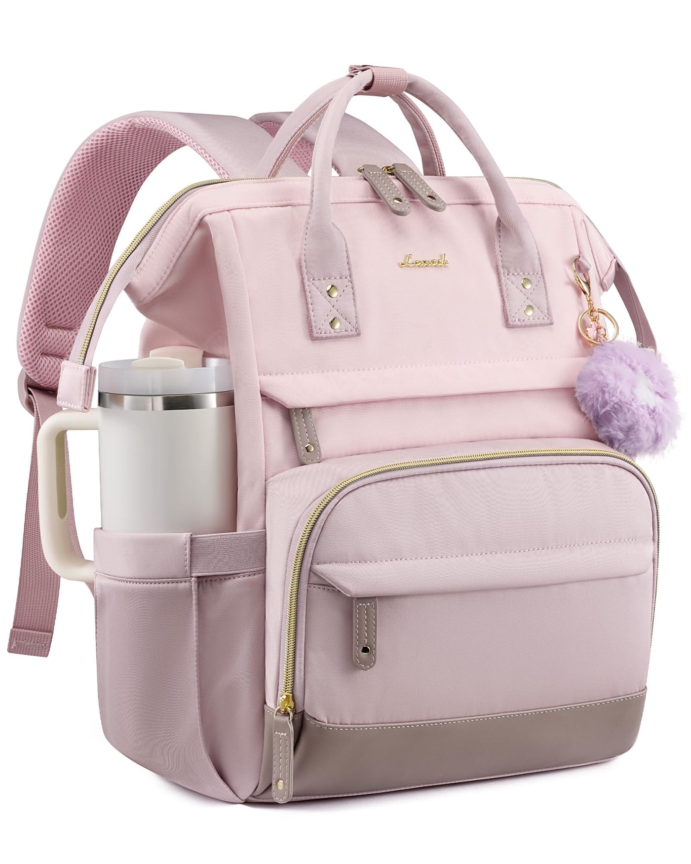 LOVEVOOK Laptop Backpack for Women, 15.6 Inch Work Business Backpacks Purse With Large Capacity, Waterproof Nurse Bag College Bookbag for School, Waterproof Casual Daypack for Travel