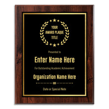 Custom Plaque - Add Title and Text - Award Plaque for Employee of the Month, Perfect as Retirement Plaque, Thank You, Service Recognition and Appreciation Gifts - Personalized Plaque for Men/Women (UV Print Gold/Black Plate, 6" X 8")