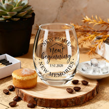 Housewarming Stemless Wine Glass & Bag & Candle Gift Set for New Homeowner, Unique Est.2026 New Home Closing gift -15oz wine glasses gift set for Home Buyers, Newlywed Couple, Clients, Friends-75