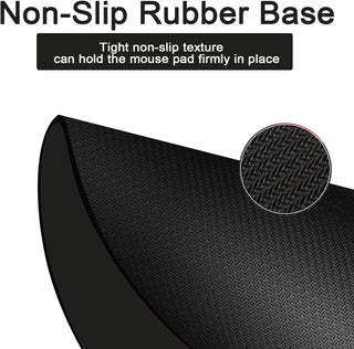 Small Mouse pad, Portable, Waterproof Non-Slip Rubber Bottom, Suitable for Wireless Mouse, Laptop Keyboard Tray for Both Men and Women, Office Travel Black 5.5x7.5in