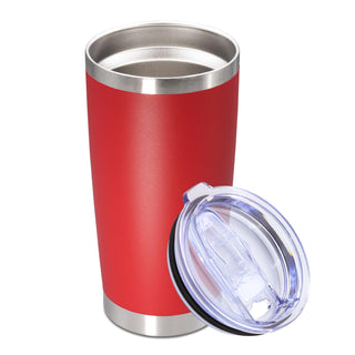20oz Tumbler Stainless Steel Tumbler Cup with Lid Vacuum Insulated Double Wall Travel Mug, Durable Powder Coated Travel Coffee Tumbler Mug for Hot & Cold Drinks, Purple,1 Pack