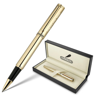 BEILUNER Luxury Rollerball Pen,24K Gold Trim,Noble and Elegant Designs,Schneider Ink Refill, Best Roller Ball Pen Gift Set for Men & Women, Professional, Executive Office, Nice Pens