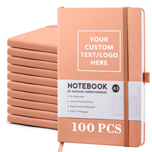 Personalized Notebook-Can Customize Logo/Text/Image, Customizable A5 Journal Notebook Daily Journals For Writing-192 Lined Pages 8.5 x 5.71 Inch,Black