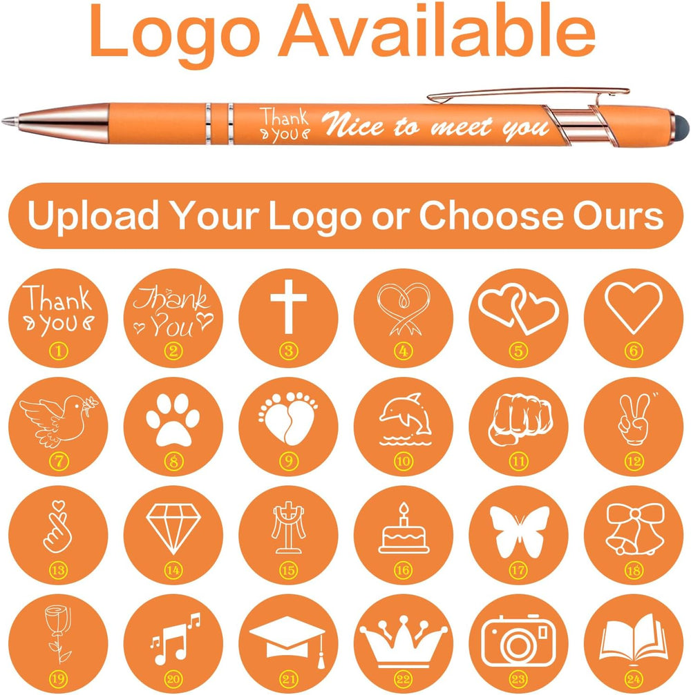 Bulk Custom Pens Personalized, Customized Pens with Name/Logo Printing Perfect for Business, Birthday, Wedding, Graduation Gifts & Party Events 5 to 2000 Pieces Pack Ballpoint Pens