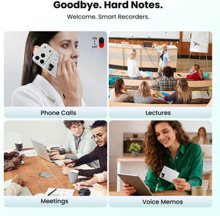 AI Voice Recorder, Note Taking Device, Transcribe & Summarize, Voice Recorder With Display, App Control, Supports 132+ Languages, 100H, 64GB, Magnetic Audio Recorder for Lectures Meetings Calls,Silver