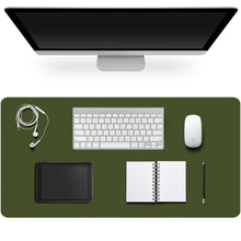 Leather Desk Pad Protector,Non-Slip Desk Pad,on-Slip PU Leather Large Mouse Pad,Easy Clean Desk Protecor Mat,Writing Pad for Office Work/Home/Decor(Black, 23.6" x 13.7")
