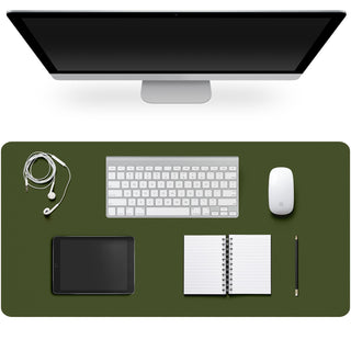 Leather Desk Pad Protector,Non-Slip Desk Pad,on-Slip PU Leather Large Mouse Pad,Easy Clean Desk Protecor Mat,Writing Pad for Office Work/Home/Decor(Black, 23.6" x 13.7")