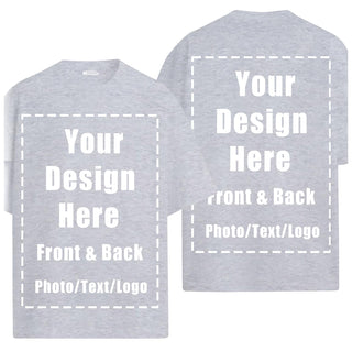 Custom T Shirts Front Back for Men Women Personalized T-Shirt Add Your Own Design with Image Text Logo Tee Tops