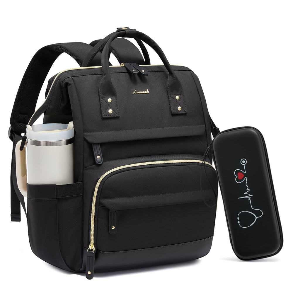 LOVEVOOK Laptop Backpack for Women, 15.6 Inch Work Business Backpacks Purse With Large Capacity, Waterproof Nurse Bag College Bookbag for School, Waterproof Casual Daypack for Travel