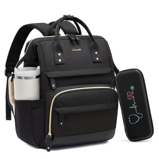LOVEVOOK Laptop Backpack for Women, 15.6 Inch Work Business Backpacks Purse With Large Capacity, Waterproof Nurse Bag College Bookbag for School, Waterproof Casual Daypack for Travel