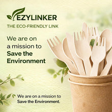 100% Compostable Cutlery Set - 150 Pieces Wooden Compostable Utensils [50 Forks, Knives, Spoons] - Disposable Wooden Cutlery, Eco Friendly Forks & Spoons Set Party Utensils