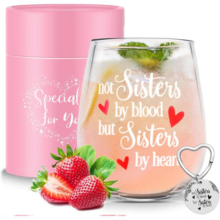 Yalucky Coworker Leaving Gifts for Women Wine Glasses Retirement Gifts Thank You Goodby Gift for Colleagues Friend Birthday Teacher Christmas Presents for Colleagues Women Pink Ladies Gift