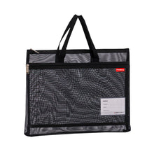 Pendancy Mesh Zipper Pouch A4 Size, Large Double Pocket Waterproof File Bag with Handle, 11x13.8 in Foldable Document Storage for Puzzle Project/Cross Stitch/Travel/Office（Advanced Green）