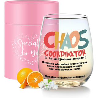 Yalucky Coworker Leaving Gifts for Women Wine Glasses Retirement Gifts Thank You Goodby Gift for Colleagues Friend Birthday Teacher Christmas Presents for Colleagues Women Pink Ladies Gift