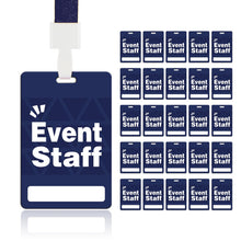 Event Staff Lanyards 25pcs - Reusable & Flexible PVC ID Badges for Office, School, Events,Durable Anti-Bend Plastic Cards for Exhibition Guests by OSTENBIG (Green)