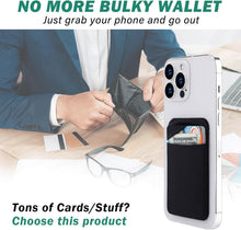 3Pack Cell Phone Card Holder Pocket for Back of Phone,Stretchy Stick on Wallet Credit Card ID Case Pouch Sleeve Self Adhesive Sticker with Flap for iPhone Samsung Galaxy-2Black+1Navy Blue