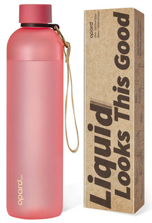 Opard Slim Water Bottle 27oz, Dishwasher Safe Plastic Water Bottle BPA-Free, Leakproof Screw Top, Cream White, Reusable for Travel School Sport Gym Hiking