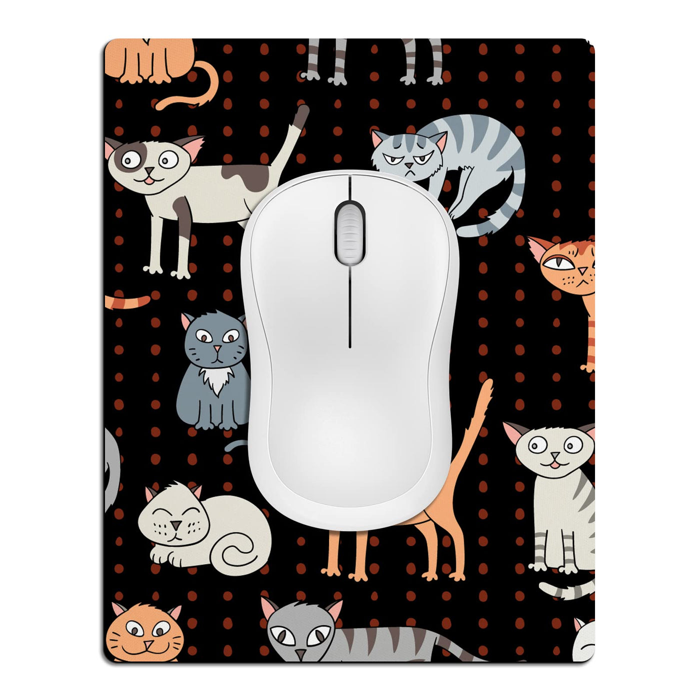 Small Mouse Pad 3 Pack, Mini Mouse Pads for Wireless Mouse and Laptop Computer, Portable Mousepad with Non-Slip Rubber Base & Waterproof Surface - Black -5.5 x 7 in