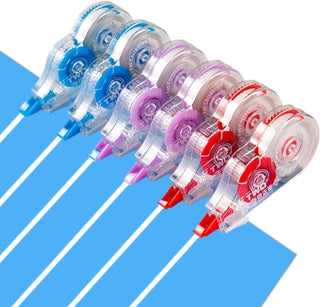 39.37 ft Correction Tape, 6PCS, Fast, Clean, Noiseless and Easy-to-Use Correction Tape Bulk Office School Supplies, Blue, Red, Purple