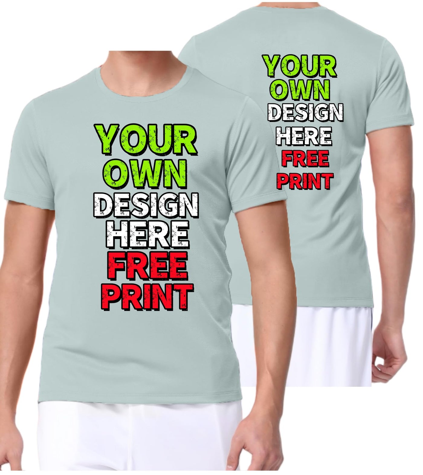 Custom T-Shirts for Men Women Design Your Own Shirt with Text Image Personalized Tee Printed Front/Back