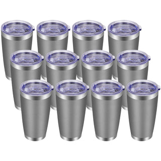 VEGOND 20oz Tumbler with Lid and Straw Stainless Steel Tumbler Cup Vacuum Insulated Double Wall Travel Coffee Mug Powder Coated Coffee Cup, Blue, 1 Pack