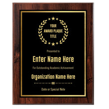 Custom Plaque - Add Title and Text - Award Plaque for Employee of the Month, Perfect as Retirement Plaque, Thank You, Service Recognition and Appreciation Gifts - Personalized Plaque for Men/Women (UV Print Gold/Black Plate, 6" X 8")