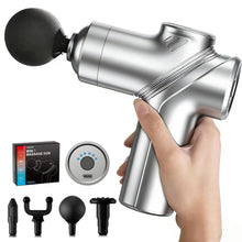 LEERCON Massage Gun Deep Tissue, Silent Motor and Portable Massage Gun with 4 Interchangeable Heads for Deep Muscle Relief and Relaxation, Relax Gift