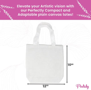 Podzly DIY Blank Canvas Tote Bags - Mini Tote Bags.