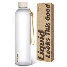 Opard Slim Water Bottle 27oz, Dishwasher Safe Plastic Water Bottle BPA-Free, Leakproof Screw Top, Cream White, Reusable for Travel School Sport Gym Hiking