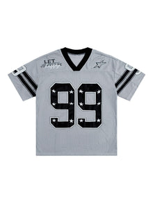 SOLY HUX Mens Jersey Y2k Baggy Shirts Graphic Tees Oversized V Neck Tshirts Summer Tops