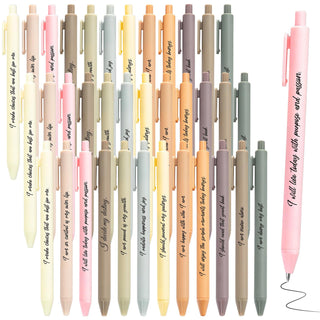 Funrous 48 Pcs Positive Affirmation Pens Bulk Retractable Motivational Ballpoint Pens Inspirational Gift for Staff Teacher Coworker Student Employee Appreciation School Office Home(Color 1)
