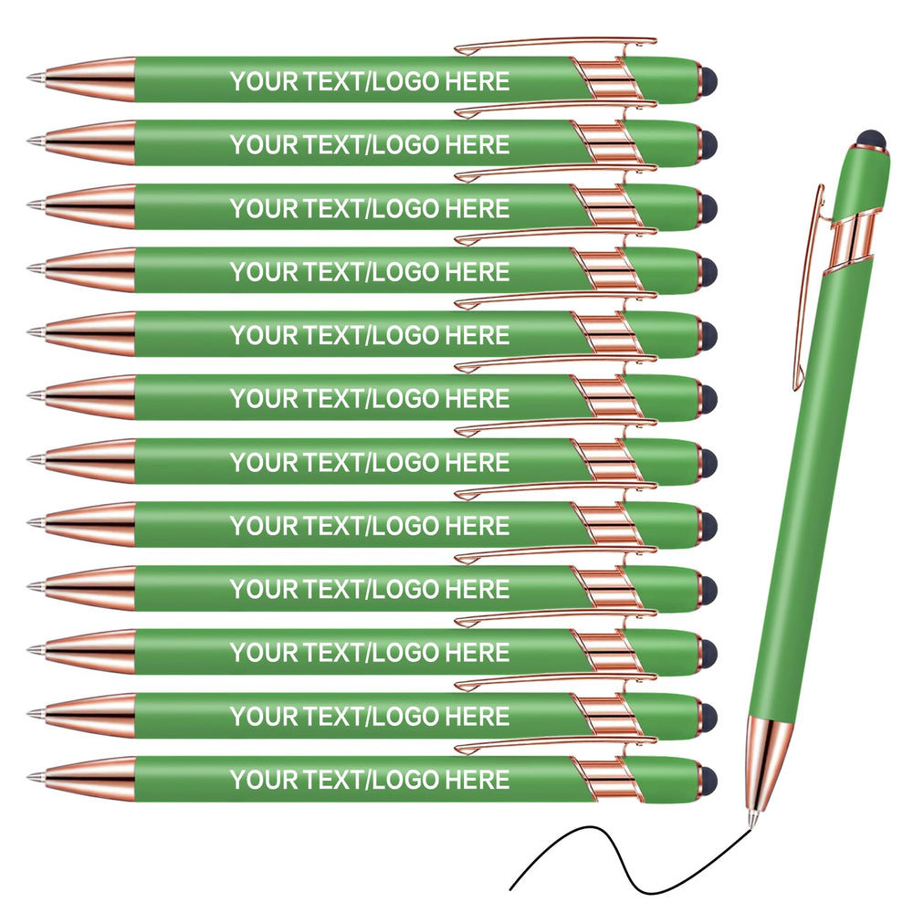 Touch-Sensitive Custom Pens with Logo/Text/Name Printing - Bulk Personalized Ballpoint Pens for Corporate Gifts, Graduation Party Favors (5-2000pcs)